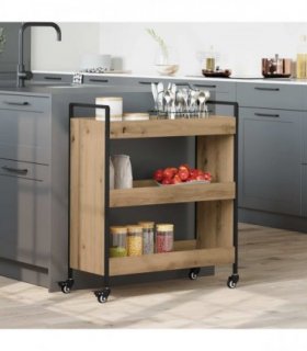 vidaXL Kitchen Trolley Artisan Oak 70 x 30 x 82 cm Engineered Wood