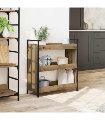 vidaXL Kitchen Trolley Artisan Oak 70 x 30 x 82 cm Engineered Wood