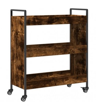 vidaXL Kitchen Trolley Smoked Oak 70x30x82 cm Engineered Wood