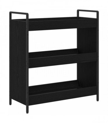 vidaXL Kitchen Trolley Black Oak 70 x 30 x 82 cm Engineered Wood