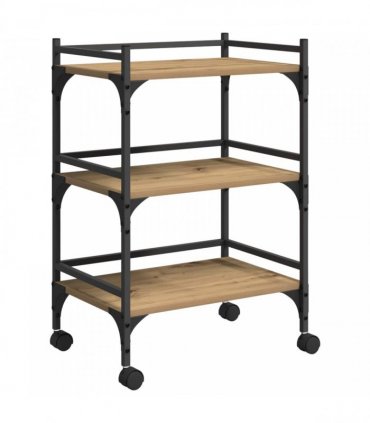 vidaXL Kitchen Trolley Artisan Oak 50 x 35 x 75.5 cm Engineered Wood
