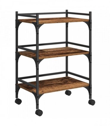 vidaXL Kitchen Trolley Old Wood 50 x 35 x 75.5 cm Engineered Wood