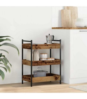 vidaXL Kitchen Trolley Old wood 50 x 30 x 70 cm Engineered Wood