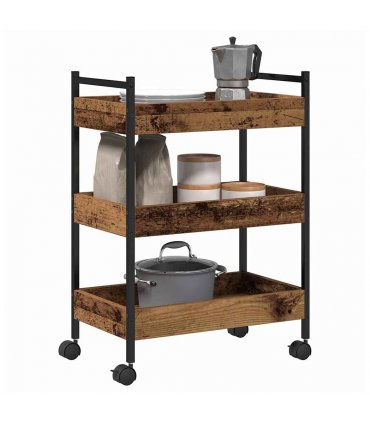 vidaXL Kitchen Trolley Old wood 50 x 30 x 70 cm Engineered Wood