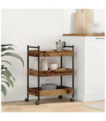 vidaXL Kitchen Trolley Old wood 50 x 30 x 70 cm Engineered Wood