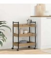 vidaXL Kitchen Trolley Artisan Oak 50 x 30 x 70 cm Engineered Wood