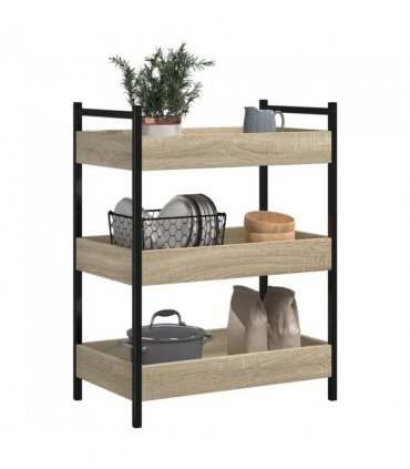 vidaXL Kitchen Trolley Sonoma Oak 50x30x70 cm Engineered Wood