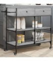 vidaXL Kitchen Trolley Grey Sonoma 105x42x95 cm Engineered Wood