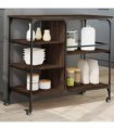 vidaXL Kitchen Trolley Brown Oak 100x45x89.5 cm Engineered Wood