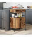 vidaXL Kitchen Trolley Old Wood 56 x 43 x 89.5 cm Engineered Wood