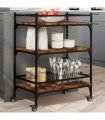 vidaXL Kitchen Trolley Smoked Oak 65x40x86.5 cm Engineered Wood