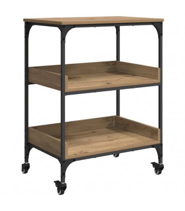 vidaXL Kitchen Trolley Artisan Oak 60 x 41 x 80.5 cm Engineered Wood