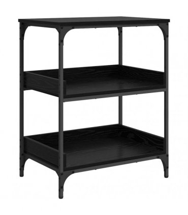 vidaXL Kitchen Trolley Black Oak 60 x 41 x 80.5 cm Engineered Wood