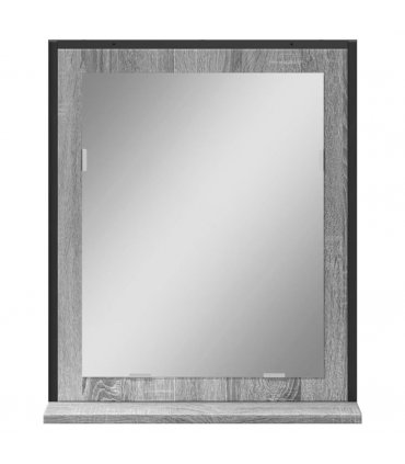 vidaXL Bathroom Mirror with Shelf Grey Sonoma 50x12x60 cm Engineered Wood