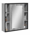 vidaXL Bathroom Mirror Cabinet Grey Sonoma 60x16x60 cm Engineered Wood — V0672046835
