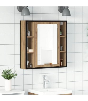 vidaXL Bathroom Mirror Cabinet Artisan Oak 60x16x60 cm Engineered Wood