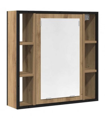vidaXL Bathroom Mirror Cabinet Artisan Oak 60x16x60 cm Engineered Wood