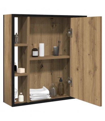 vidaXL Bathroom Mirror Cabinet Artisan Oak 60x16x60 cm Engineered Wood