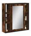 vidaXL Bathroom Mirror Cabinet Smoked Oak 60x16x60 cm Engineered Wood — V0672046840