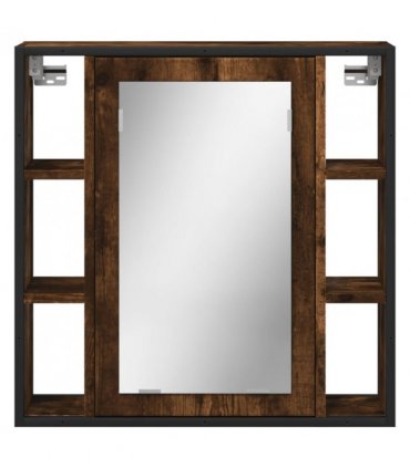 vidaXL Bathroom Mirror Cabinet Smoked Oak 60x16x60 cm Engineered Wood — V0672046840