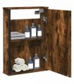 vidaXL Bathroom Mirror Cabinet Smoked Oak 42x12x60 cm Engineered Wood