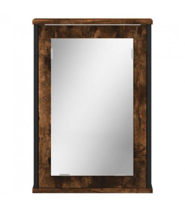 vidaXL Bathroom Mirror Cabinet Smoked Oak 42x12x60 cm Engineered Wood