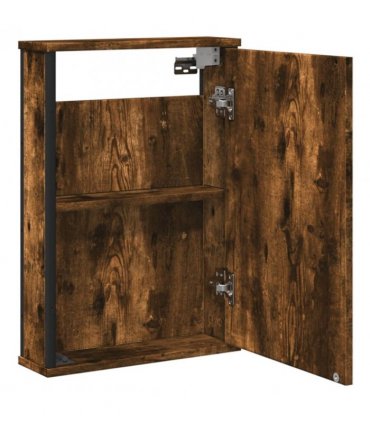 vidaXL Bathroom Mirror Cabinet Smoked Oak 42x12x60 cm Engineered Wood