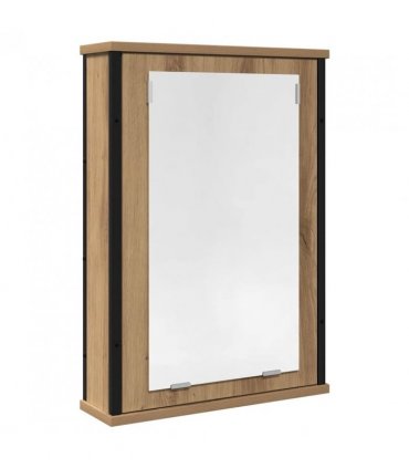 vidaXL Bathroom Mirror Cabinet Artisan Oak 42x12x60 cm Engineered Wood