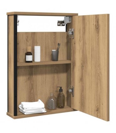 vidaXL Bathroom Mirror Cabinet Artisan Oak 42x12x60 cm Engineered Wood