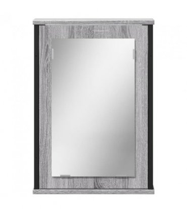 vidaXL Bathroom Mirror Cabinet Grey Sonoma 42x12x60 cm Engineered Wood