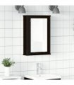 vidaXL Bathroom Mirror Cabinet Black Oak 42x12x60 cm Engineered Wood