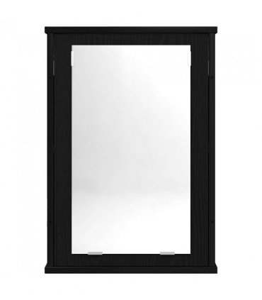 vidaXL Bathroom Mirror Cabinet Black Oak 42x12x60 cm Engineered Wood