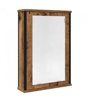 vidaXL Bathroom Mirror Cabinet Old Wood 42x12x60 cm Engineered Wood
