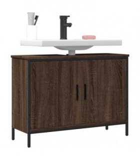 vidaXL Bathroom Sink Cabinet Brown Oak 80x30x60 cm Engineered Wood