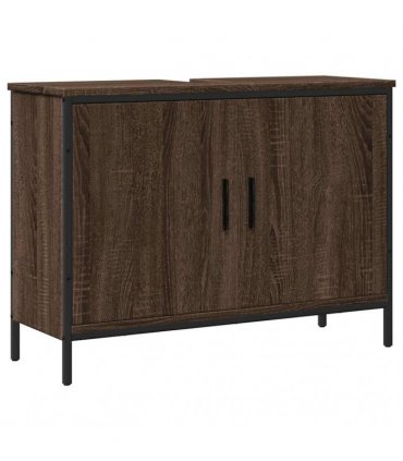 vidaXL Bathroom Sink Cabinet Brown Oak 80x30x60 cm Engineered Wood