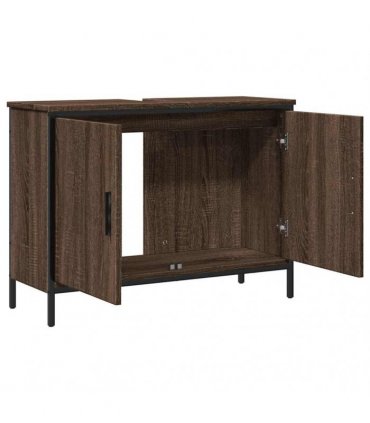 vidaXL Bathroom Sink Cabinet Brown Oak 80x30x60 cm Engineered Wood