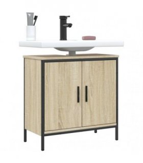 vidaXL Bathroom Sink Cabinet Sonoma Oak 60x30x60 cm Engineered Wood
