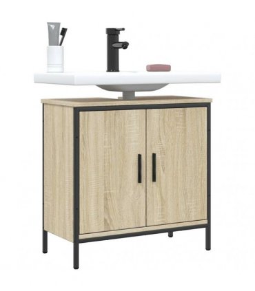 vidaXL Bathroom Sink Cabinet Sonoma Oak 60x30x60 cm Engineered Wood