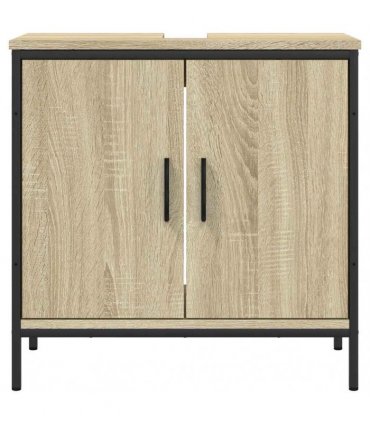 vidaXL Bathroom Sink Cabinet Sonoma Oak 60x30x60 cm Engineered Wood