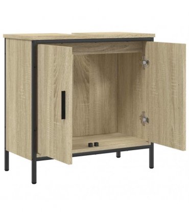 vidaXL Bathroom Sink Cabinet Sonoma Oak 60x30x60 cm Engineered Wood