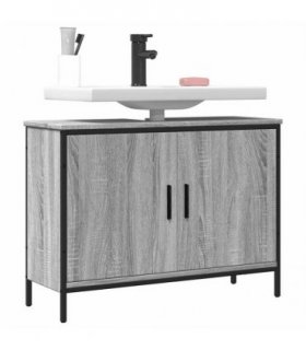 vidaXL Bathroom Sink Cabinet Grey Sonoma 80x30x60 cm Engineered Wood