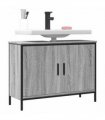 vidaXL Bathroom Sink Cabinet Grey Sonoma 80x30x60 cm Engineered Wood