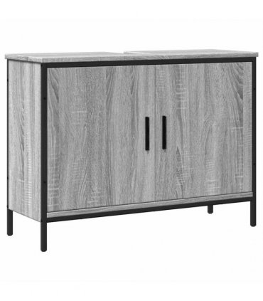 vidaXL Bathroom Sink Cabinet Grey Sonoma 80x30x60 cm Engineered Wood