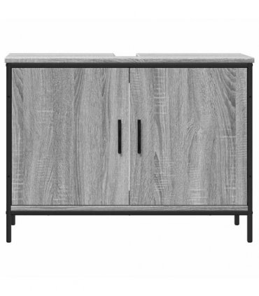 vidaXL Bathroom Sink Cabinet Grey Sonoma 80x30x60 cm Engineered Wood