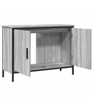 vidaXL Bathroom Sink Cabinet Grey Sonoma 80x30x60 cm Engineered Wood
