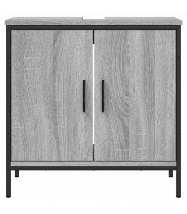 vidaXL Bathroom Sink Cabinet Grey Sonoma 60x30x60 cm Engineered Wood