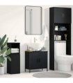 vidaXL Bathroom Sink Cabinet Black Oak 60 x 30 x 60 cm Engineered Wood — V0672046874