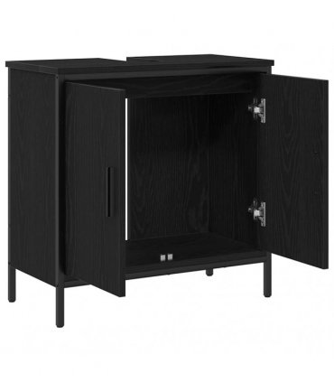 vidaXL Bathroom Sink Cabinet Black Oak 60 x 30 x 60 cm Engineered Wood — V0672046874