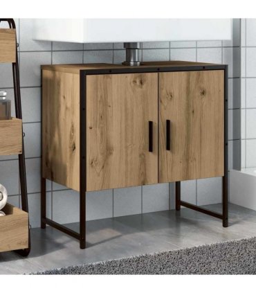 vidaXL Bathroom Sink Cabinet Artisan Oak 60x33x60 cm Engineered Wood — V0672046875