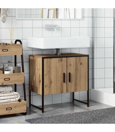 vidaXL Bathroom Sink Cabinet Artisan Oak 60x33x60 cm Engineered Wood — V0672046875